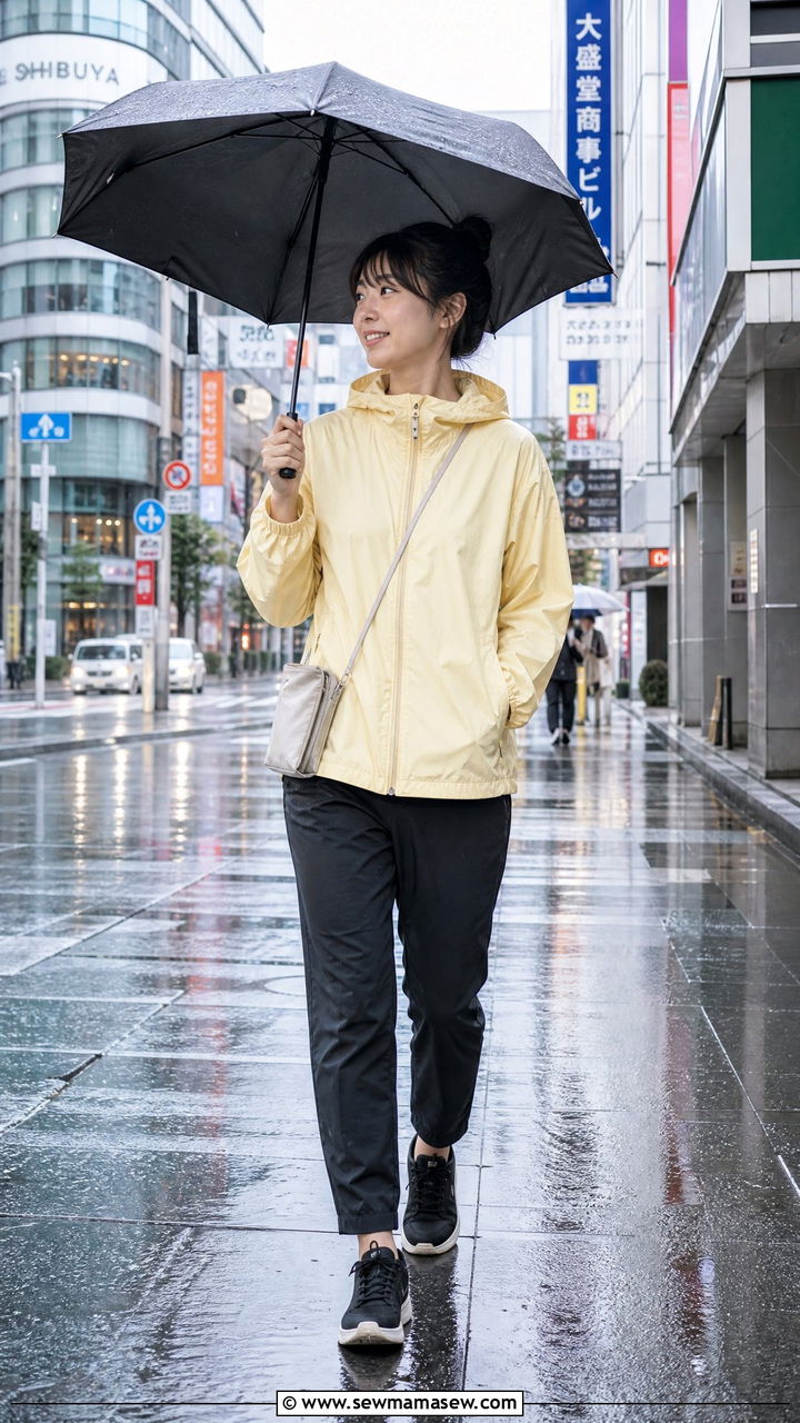 Japan Rainy Season Waterproof Outfit - 25 Japan packing list outfits