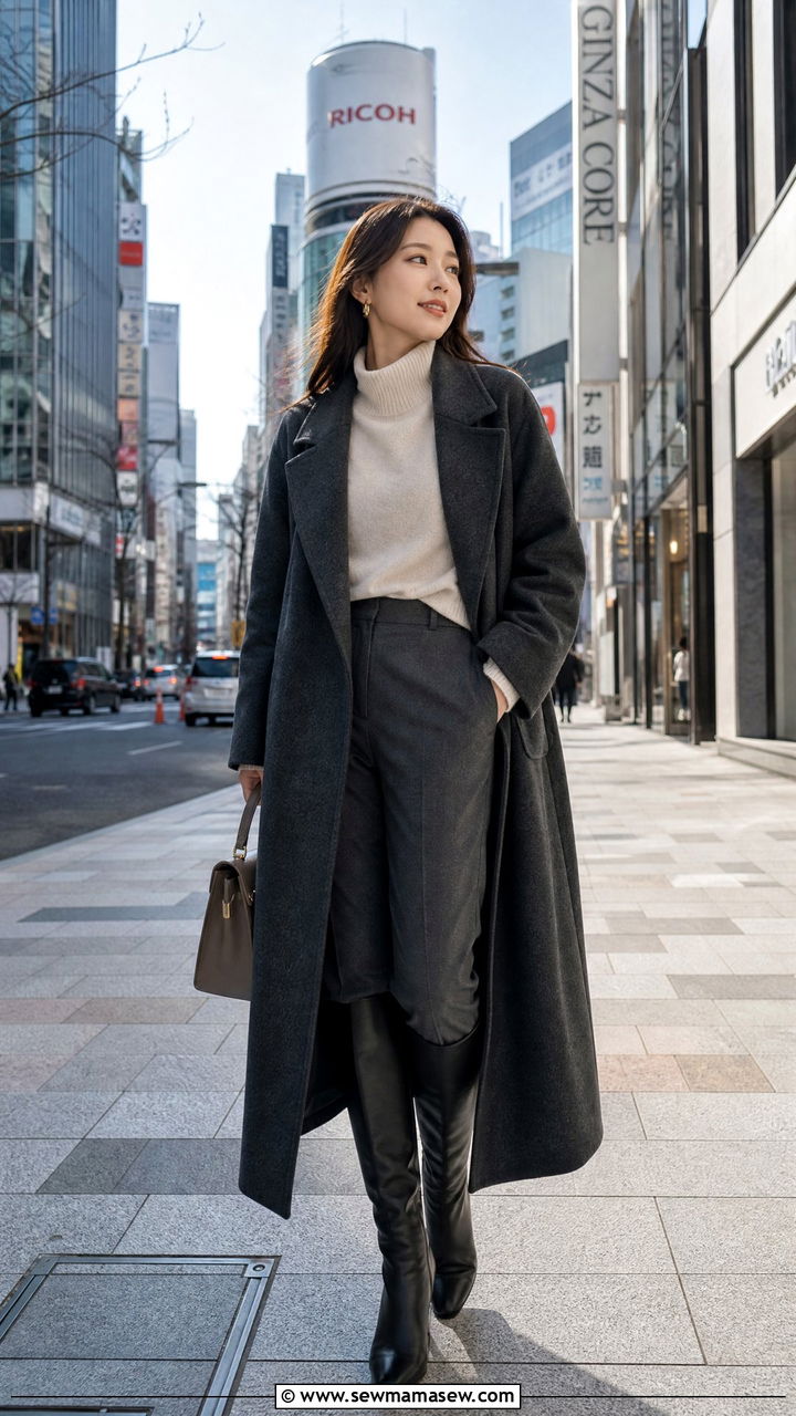 Japan Winter City Chic Outfit - 25 Japan packing list outfits