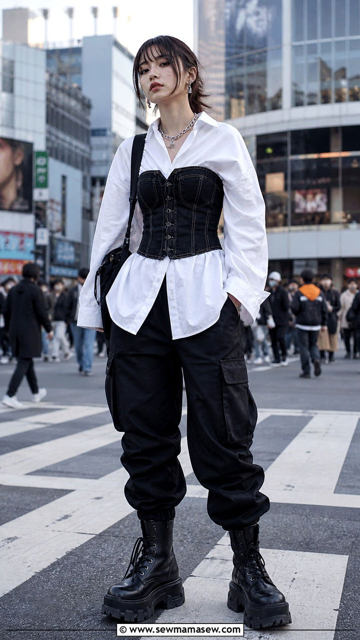 Japanese Corset Top Outfit - 40 Japanese outfit ideas