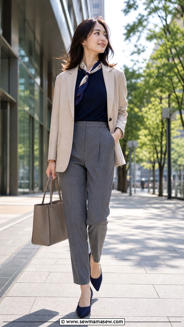 Japanese Office Commuter Outfit - 40 Japanese outfit ideas