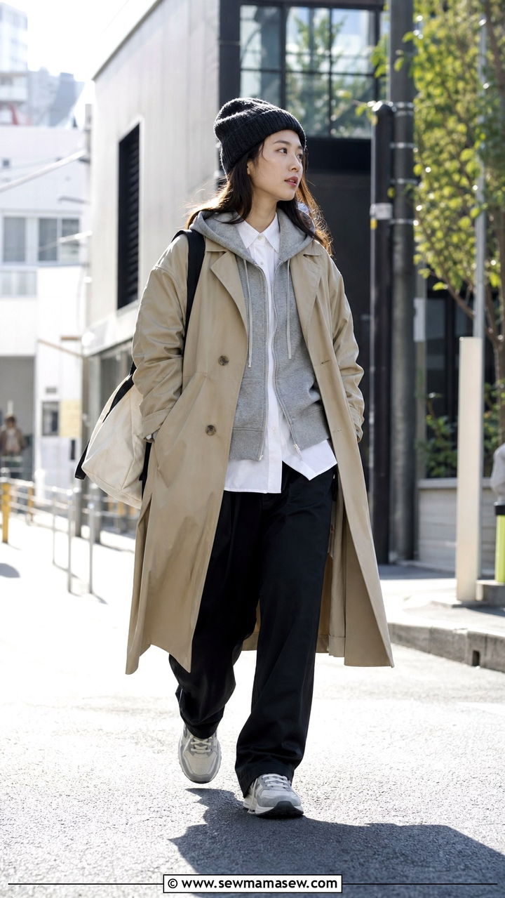 Japanese Trench Coat Layered Outfit - 40 Japanese outfit ideas