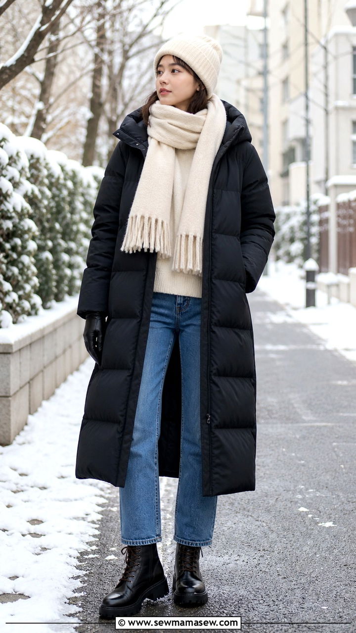 Japanese Winter Puffer Coat Outfit - 40 Japanese outfit ideas
