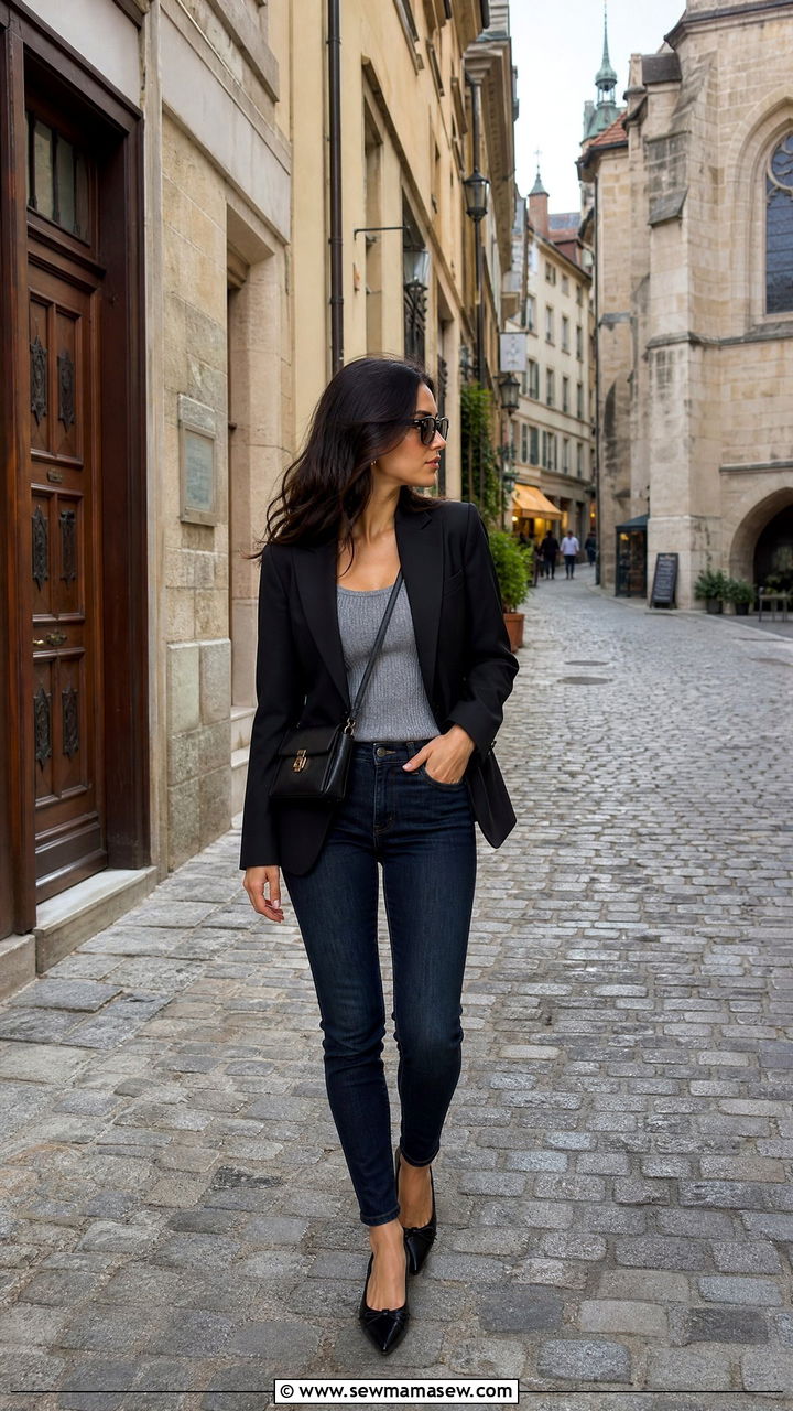 Jeans And Blazer For Geneva Old Town - 25 Geneva outfit ideas