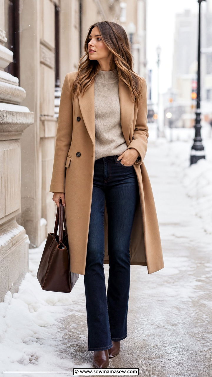 Jeans With A Long Coat - 35 how to style jeans
