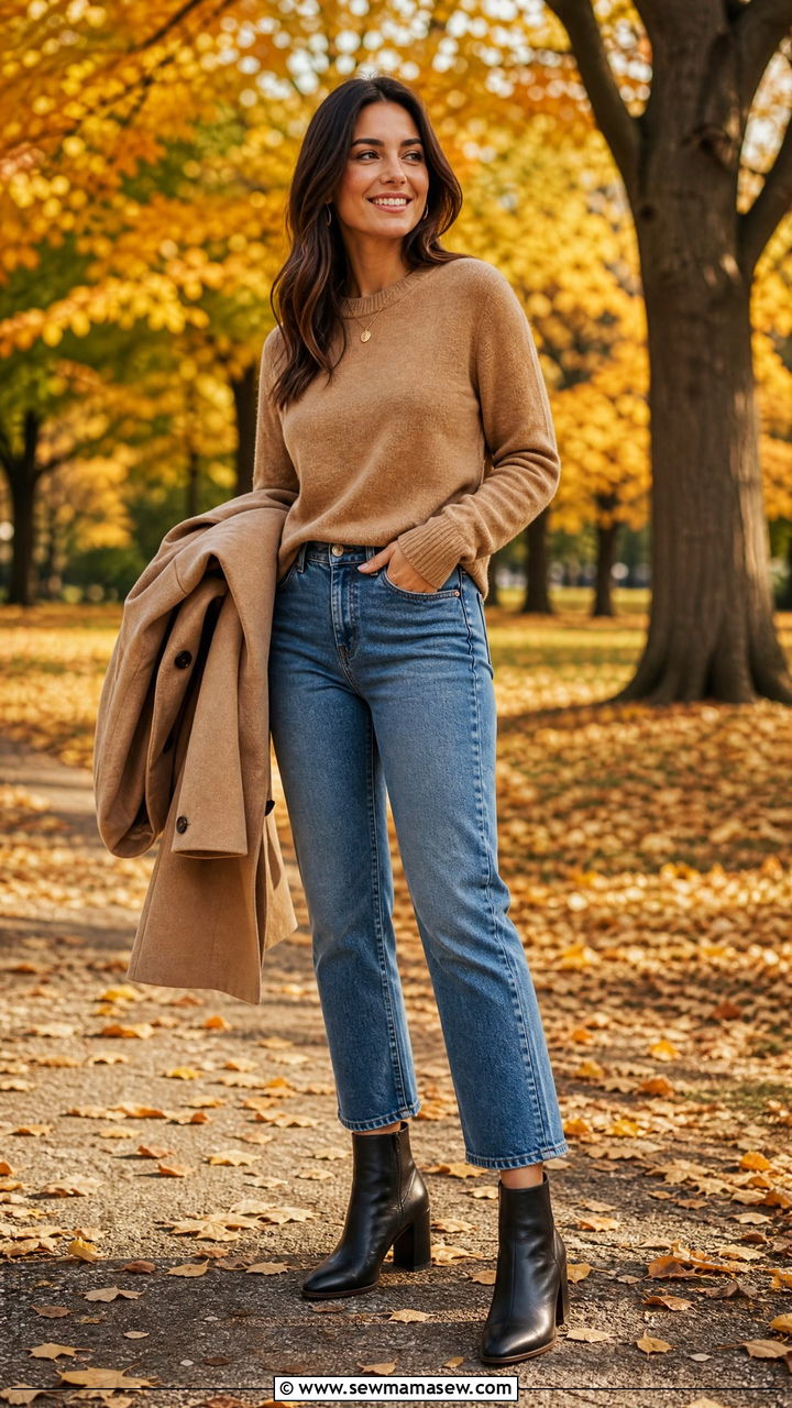 Jeans With A Sweater And Ankle Boots - 35 how to style jeans