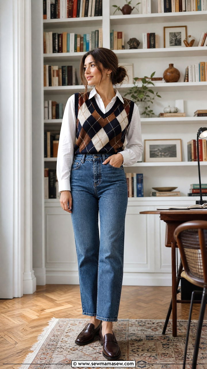 Jeans With A Sweater Vest - 35 how to style jeans
