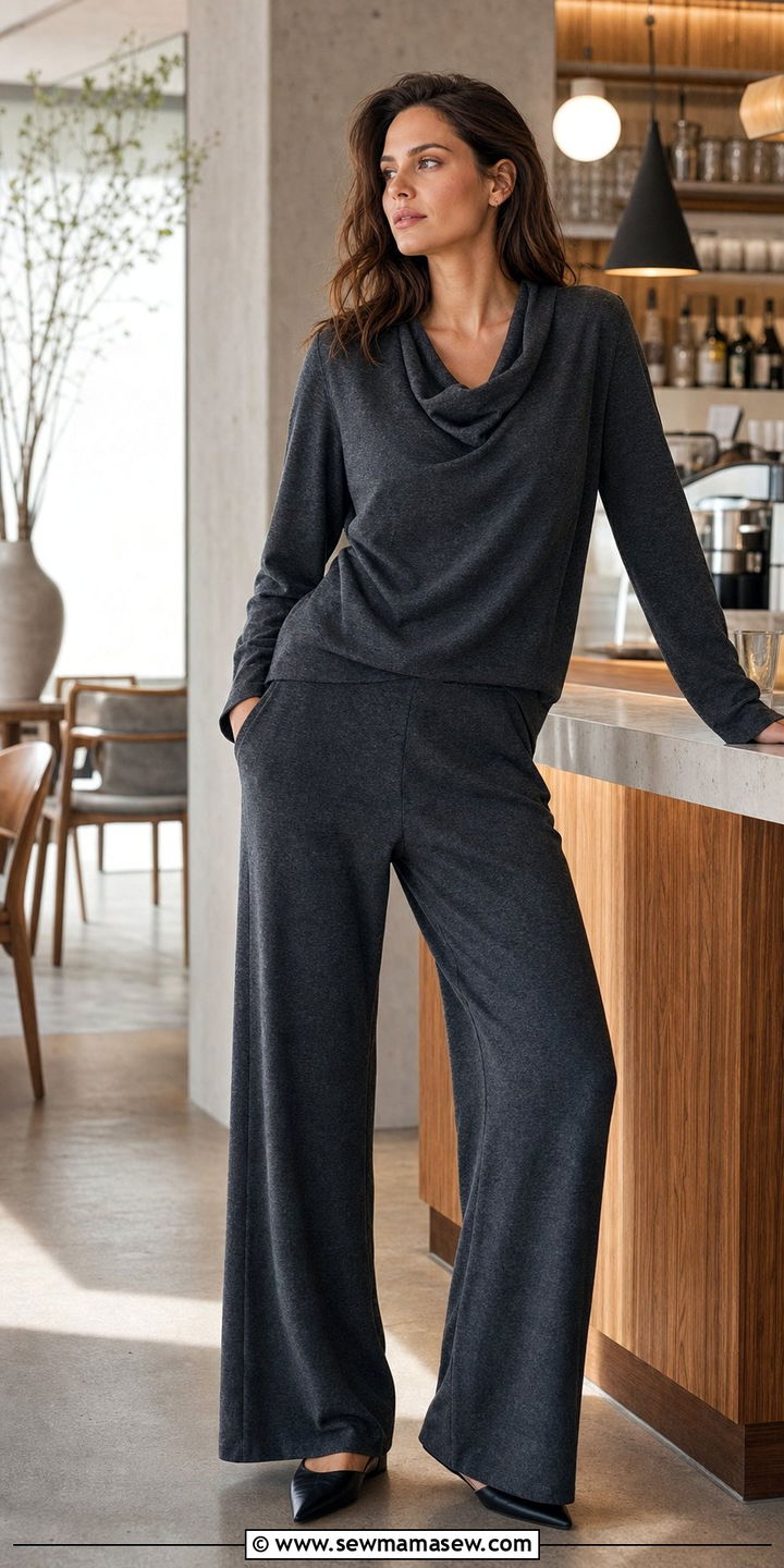 Jersey Knit Top And Trousers Set - 35 casual matching set outfits