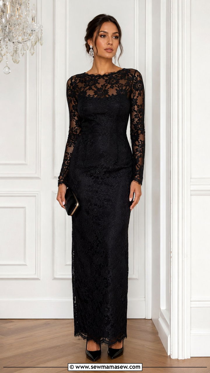 Jewel Tone A Line Gown With Faux Fur Stole - 30 transitional wedding guest outfit ideas