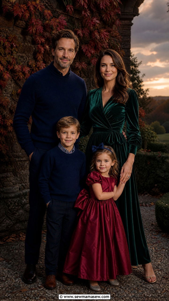 Jewel Tone Family Portrait Outfits - 30 classy family photo outfits