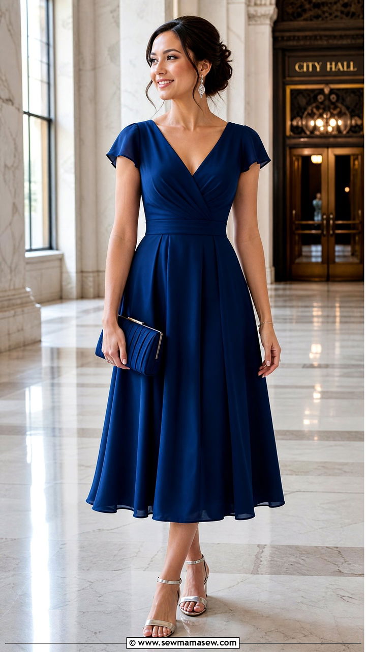 Jewel Tone Midi Dress City Hall Wedding Guest - 25 City hall wedding guest outfits