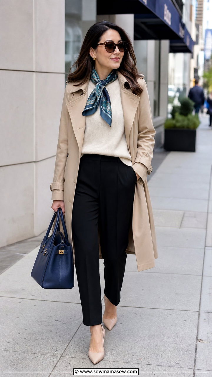 Jewel tone accessories with neutral outfit - 35 Jewel tone outfit ideas