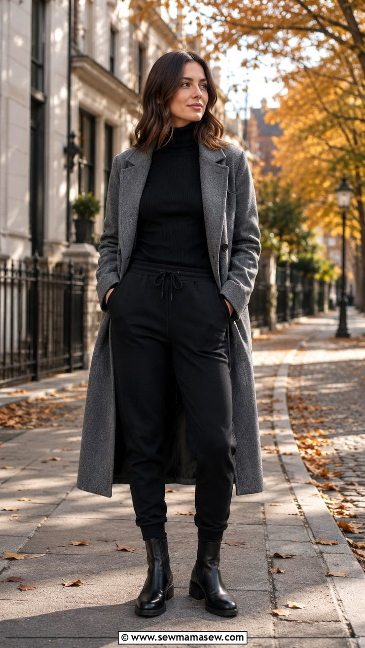 Joggers With Ankle Boots Outfit - 30 chic joggers outfit ideas
