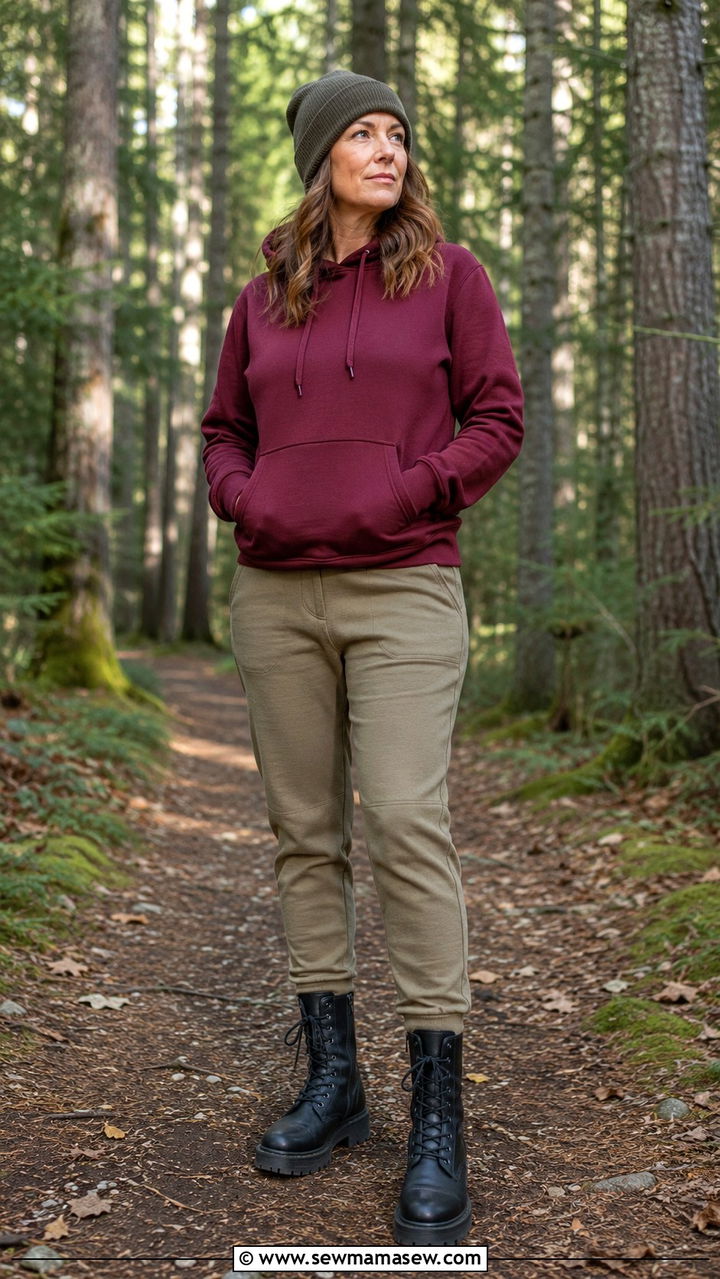 Joggers With Cardigan And Ballet Flats - 30 joggers outfits for women over 40