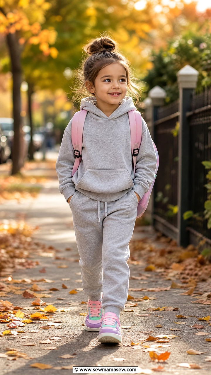 Joggers and Hoodie Kindergarten Outfit - 25 Kindergarten outfit ideas