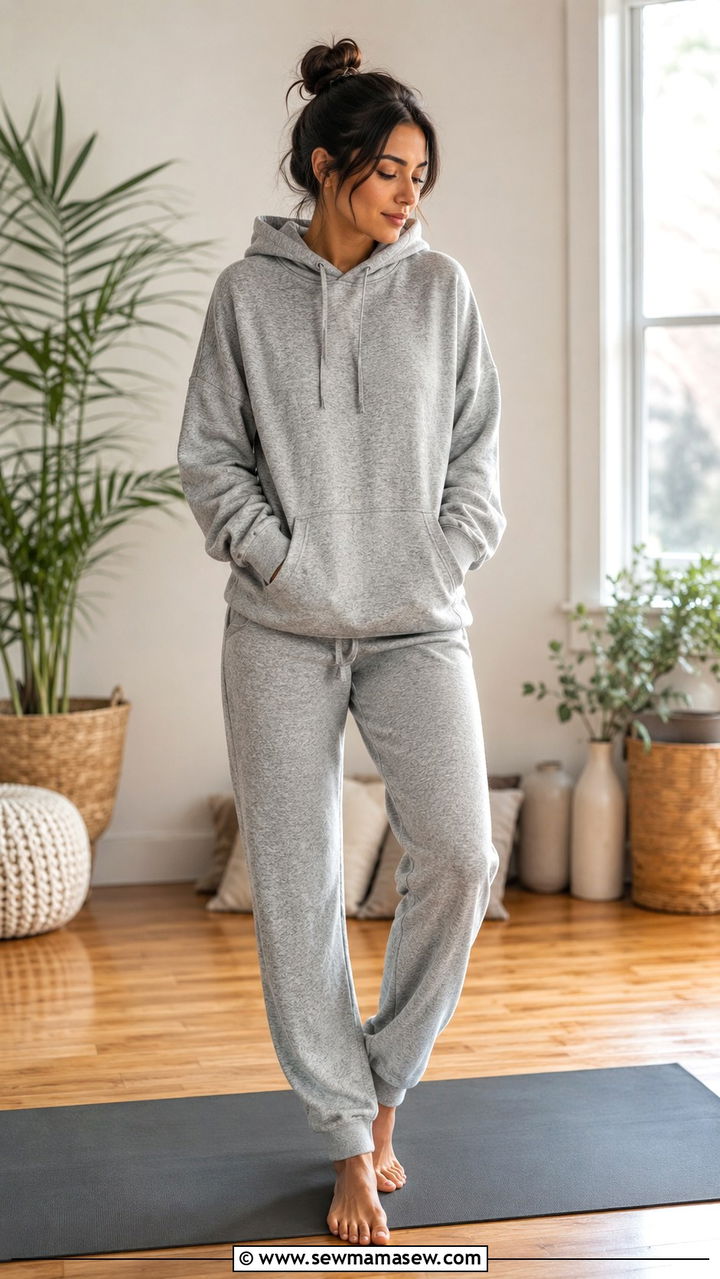 Joggers and Oversized Hoodie Modest Yoga Outfit - 25 Yoga outfit ideas modest