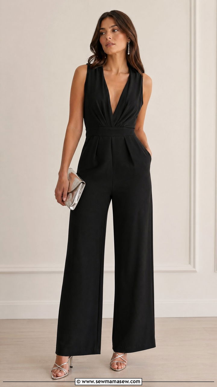 Jumpsuit And Strappy Heels - 35 Designer outfit ideas