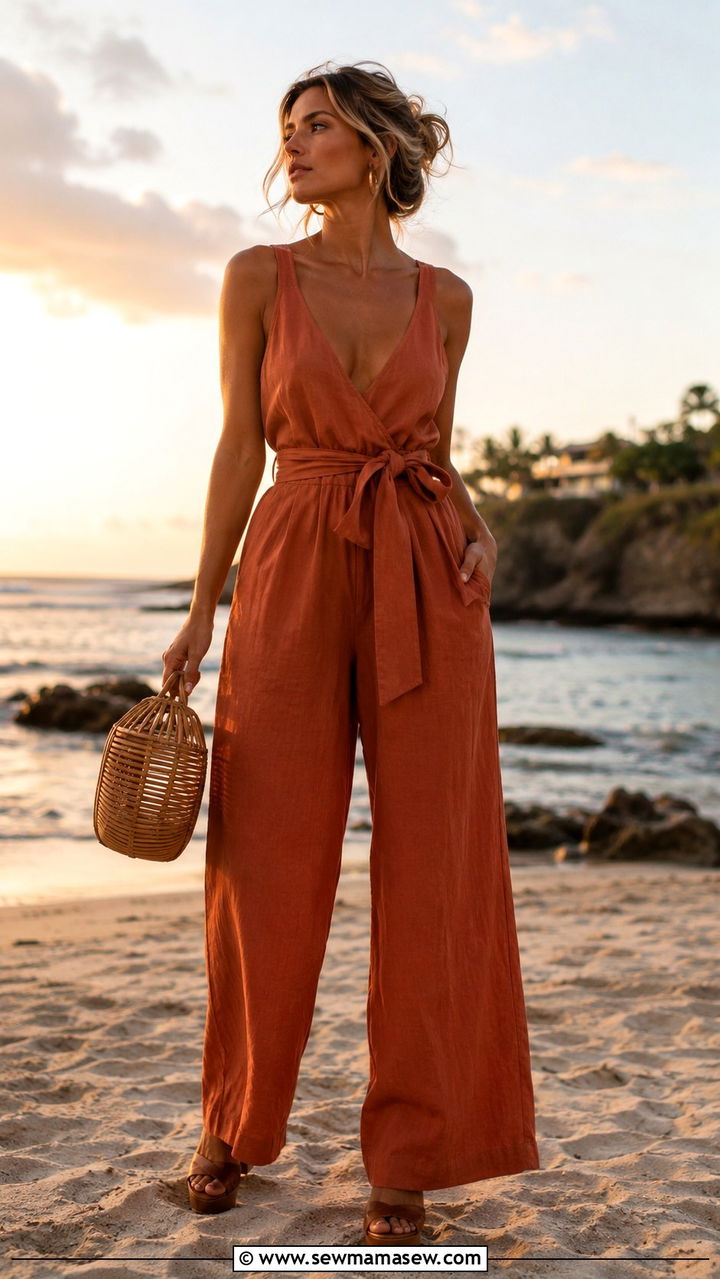 Jumpsuit Beach Outfit - 25 Beach photoshoot outfit ideas