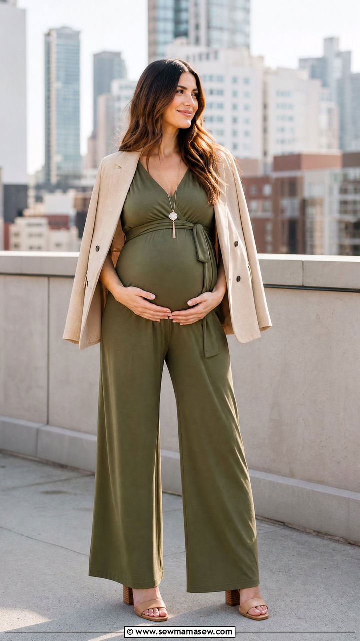 Jumpsuit Maternity Photoshoot Outfit - 30 Maternity photoshoot outfit ideas