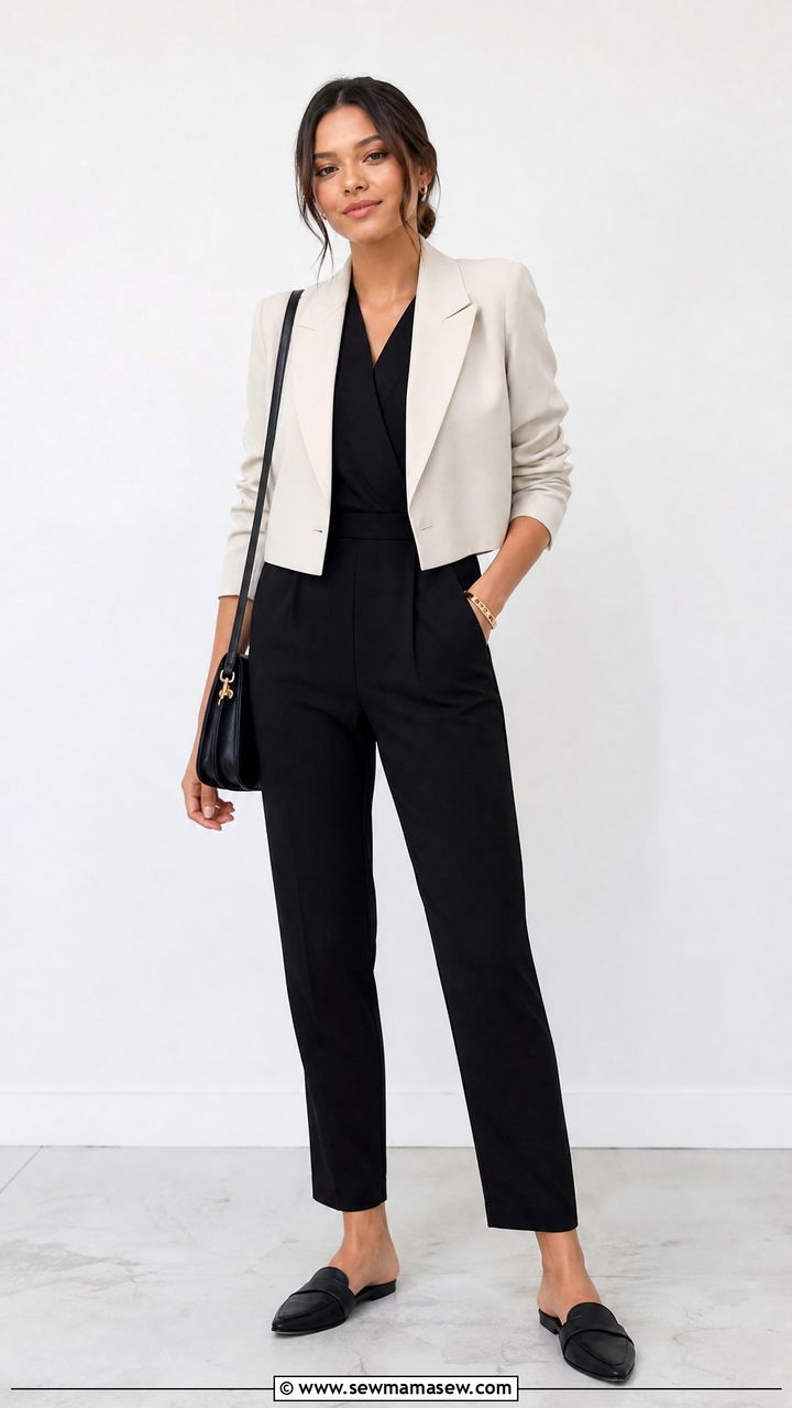 Jumpsuit With Blazer Doctor Look - 25 Female doctor outfit ideas
