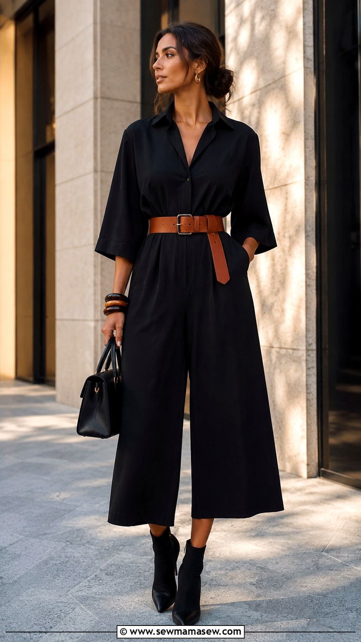 Jumpsuit with belt travel outfit - 30 How to style a jumpsuit for travel