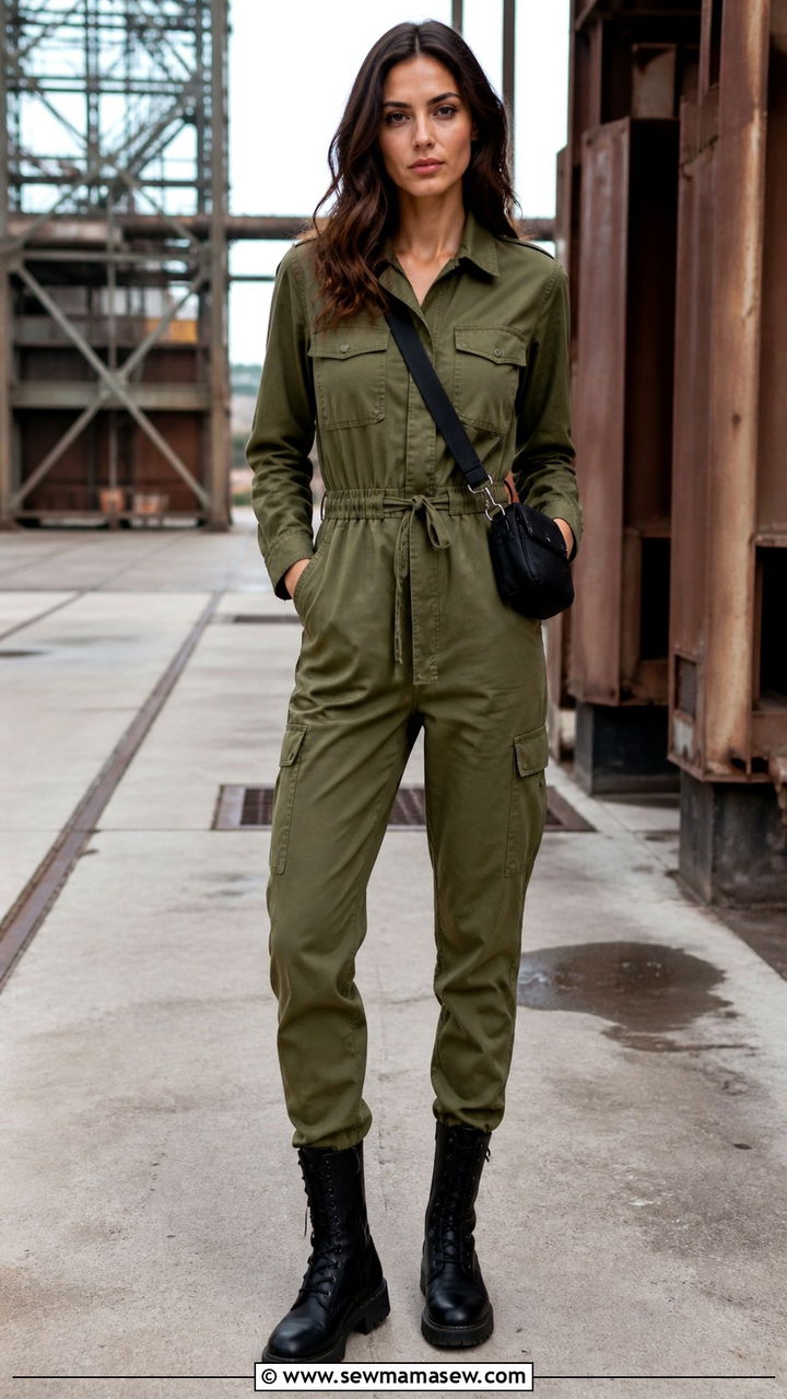 Jumpsuit with combat boots outfit - 40 Combat boots outfit ideas