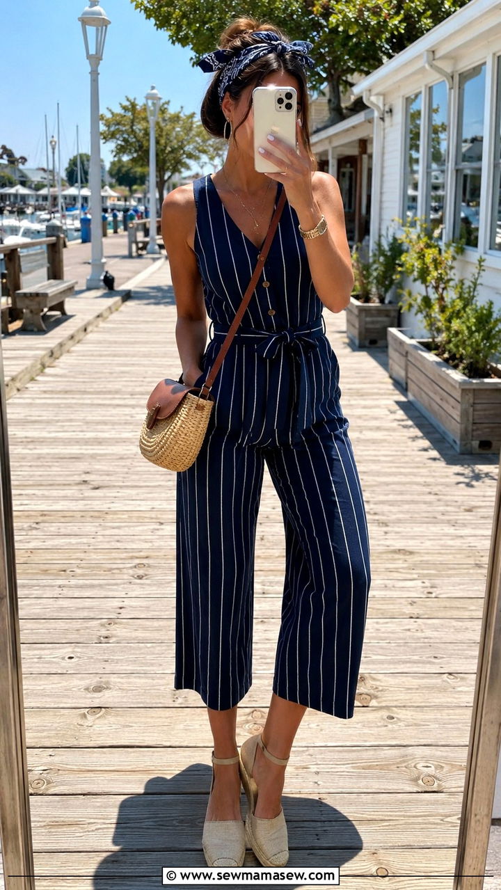 Jumpsuit with espadrilles travel outfit - 30 How to style a jumpsuit for travel