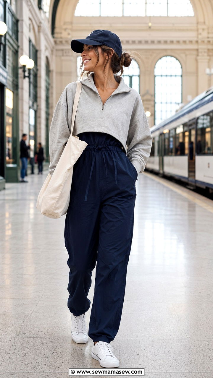 Jumpsuit with sneakers for travel - 30 How to style a jumpsuit for travel