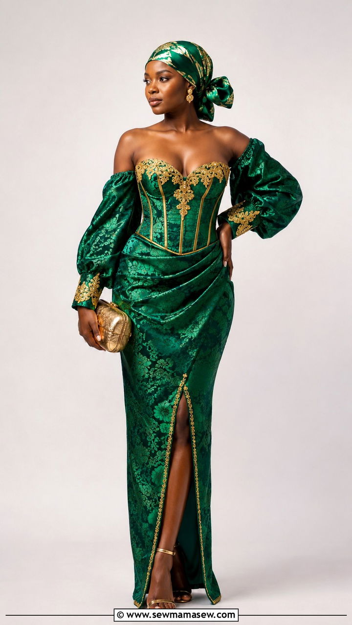 Kaba and Slit Ghanaian Ensemble - 20 Wedding guest outfit ideas African wedding