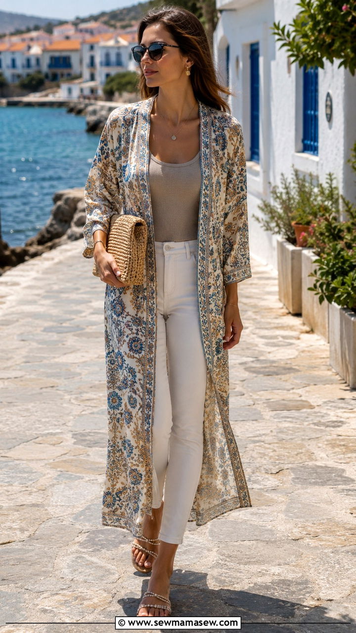 Kaftan with trousers outfit - 20 Modest outfit ideas for Turkey