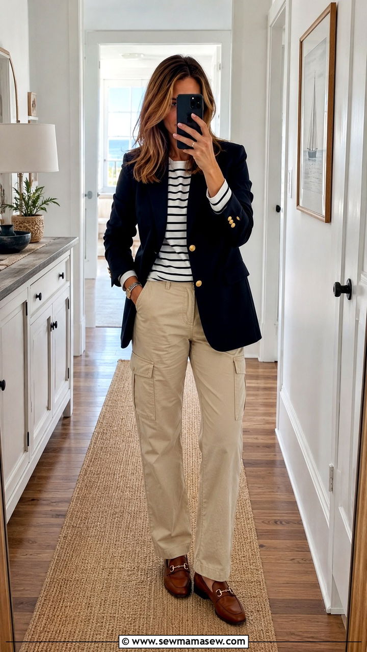 Khaki Cargo Pants With Blazer - 30 Cargo pants outfit ideas with blazer