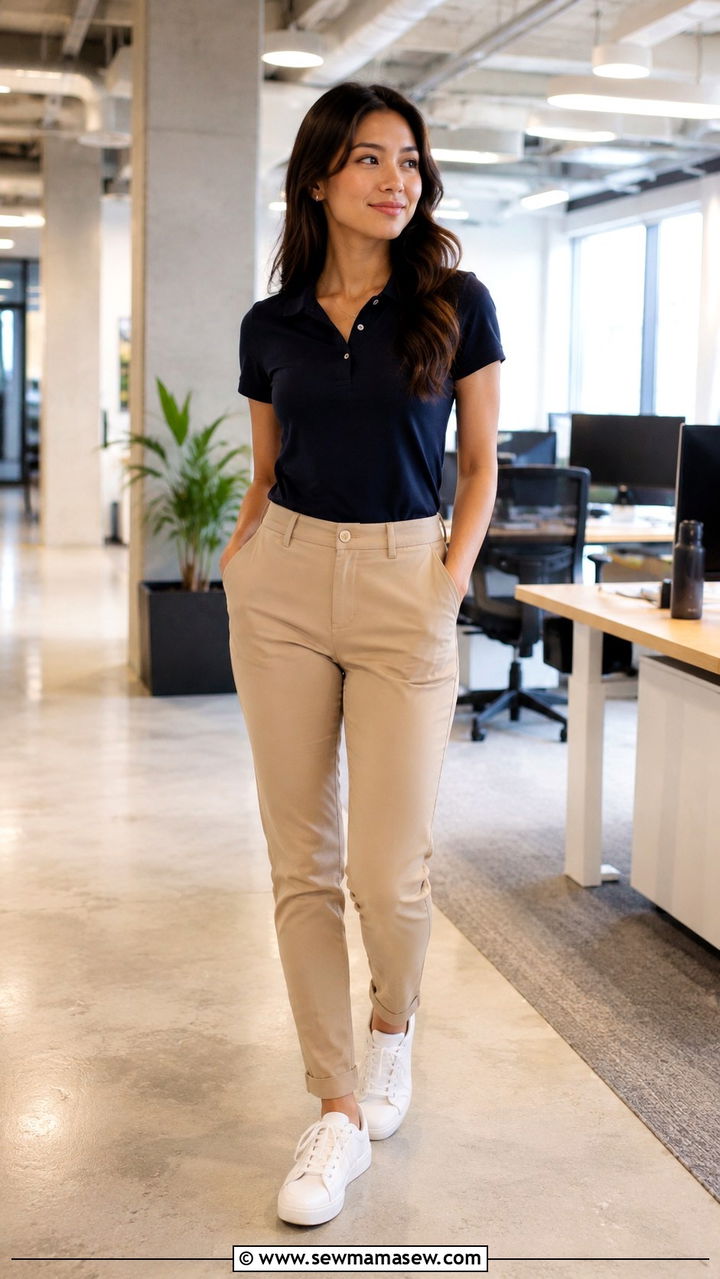 Khaki Chinos and Polo Shirt Internship Outfit - 30 Internship outfit ideas