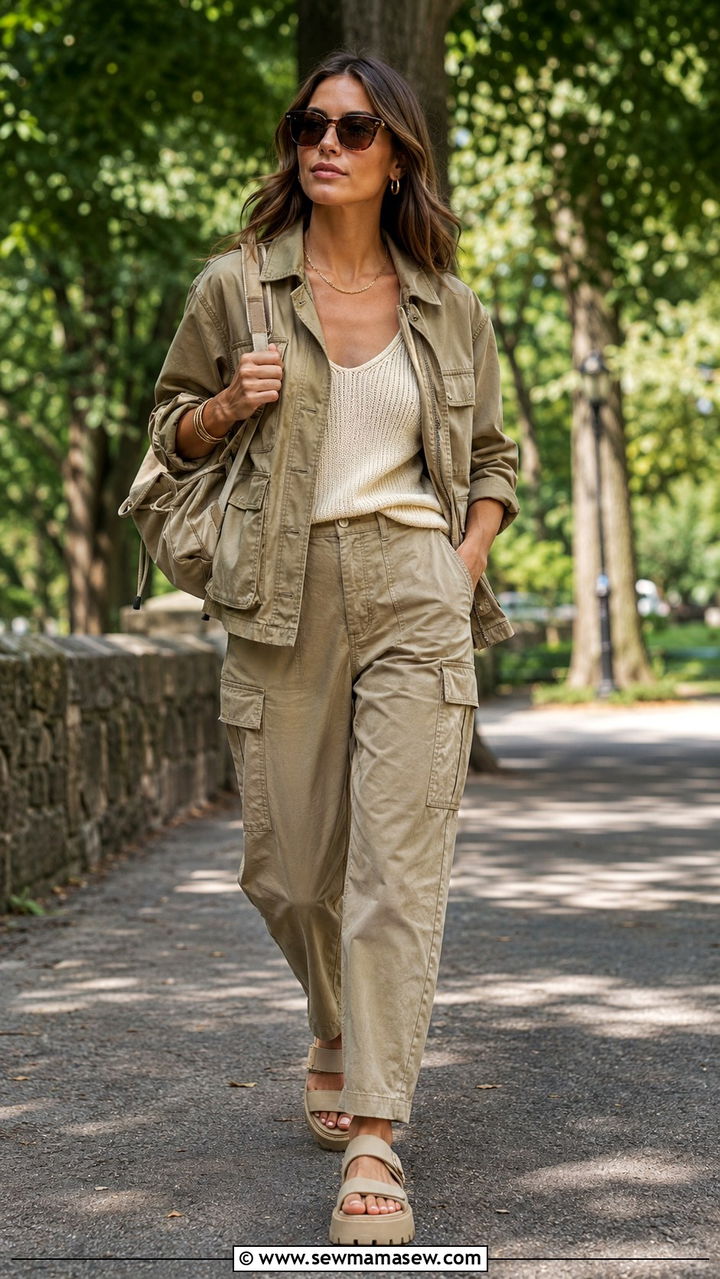 Khaki Utility Spring 2026 Outfit - 20 Spring 2026 Pinterest trends