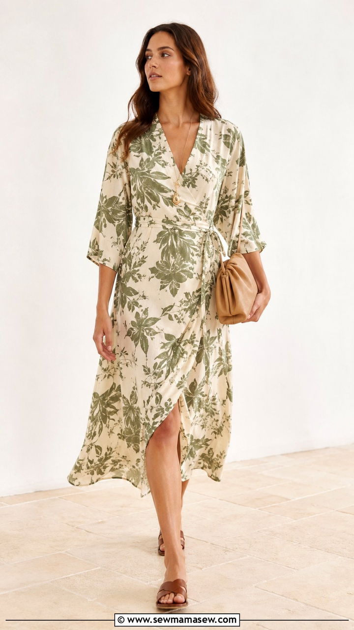 Kimono Dress With Leather Sandals Boho - 20 Boho outfit ideas Reformation style
