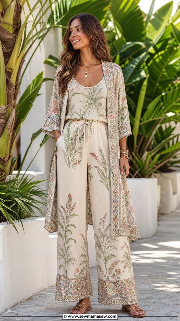 Kimono jacket with matching co ord set - 35 Layering outfits for changing weather