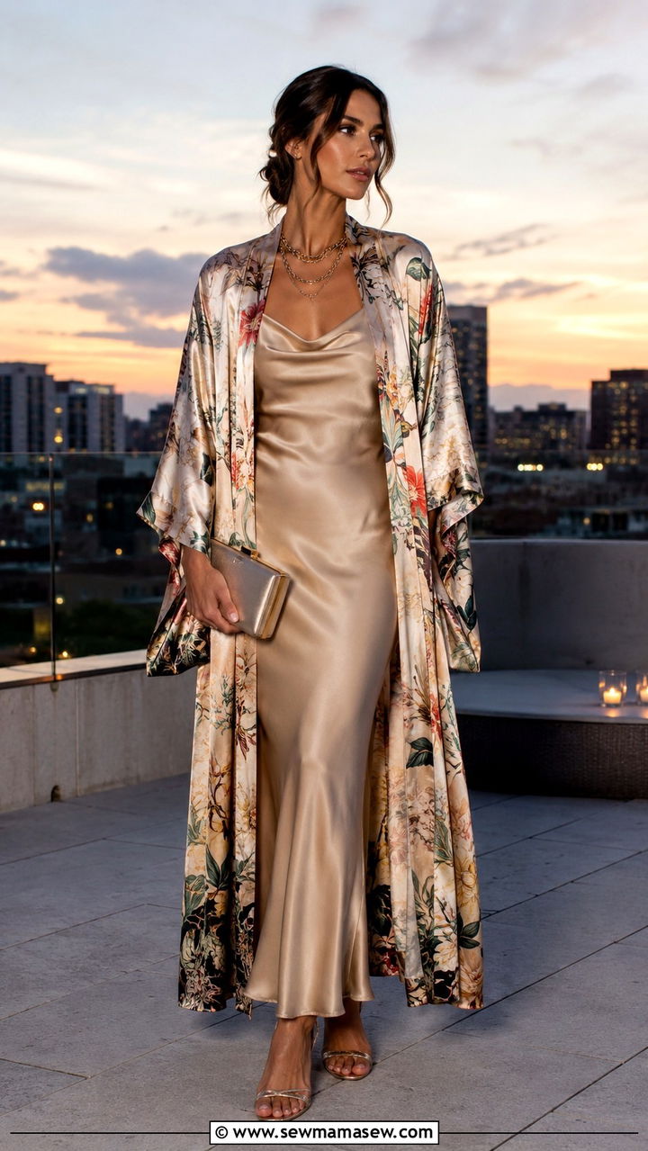 Kimono over a slip dress outfit - 30 How to style a kimono