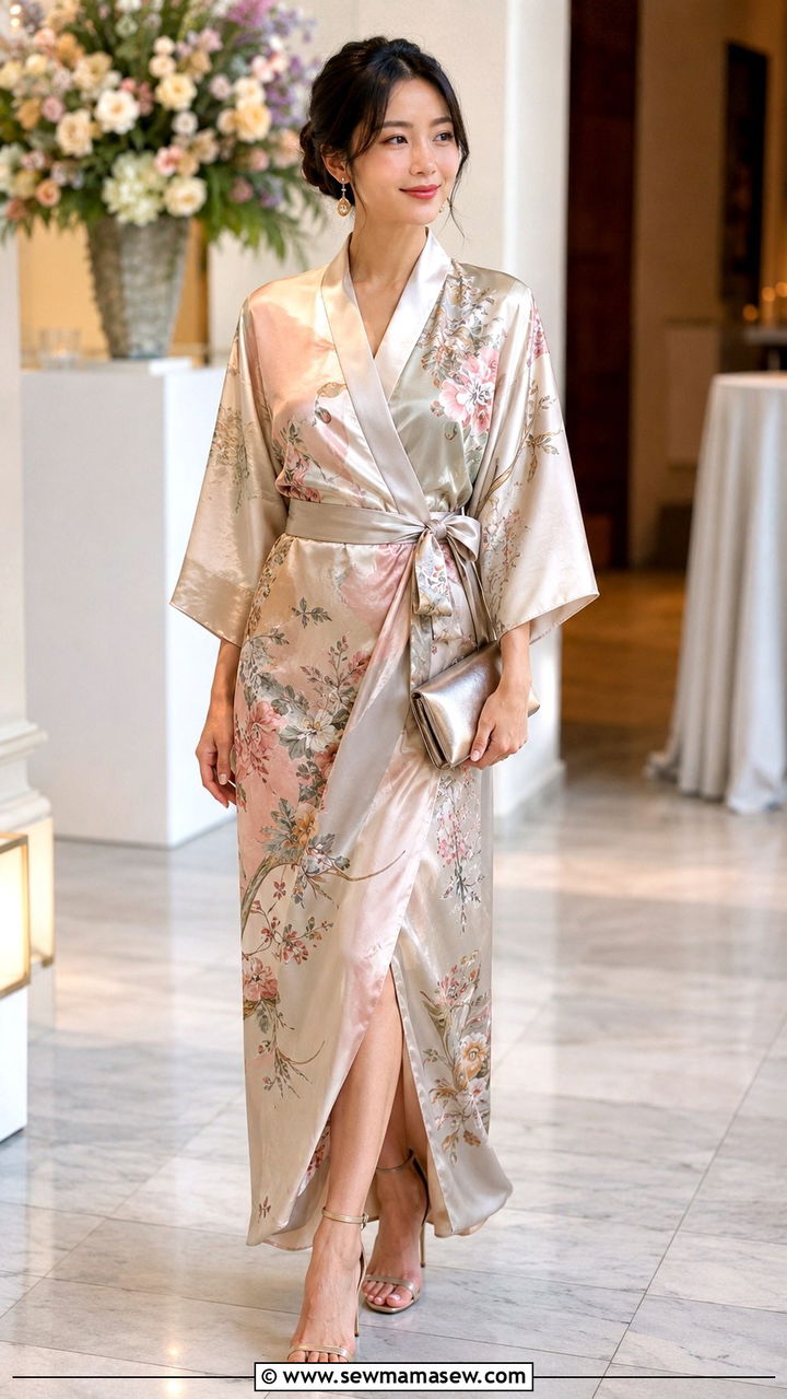 Kimono worn as a dress outfit - 30 How to style a kimono