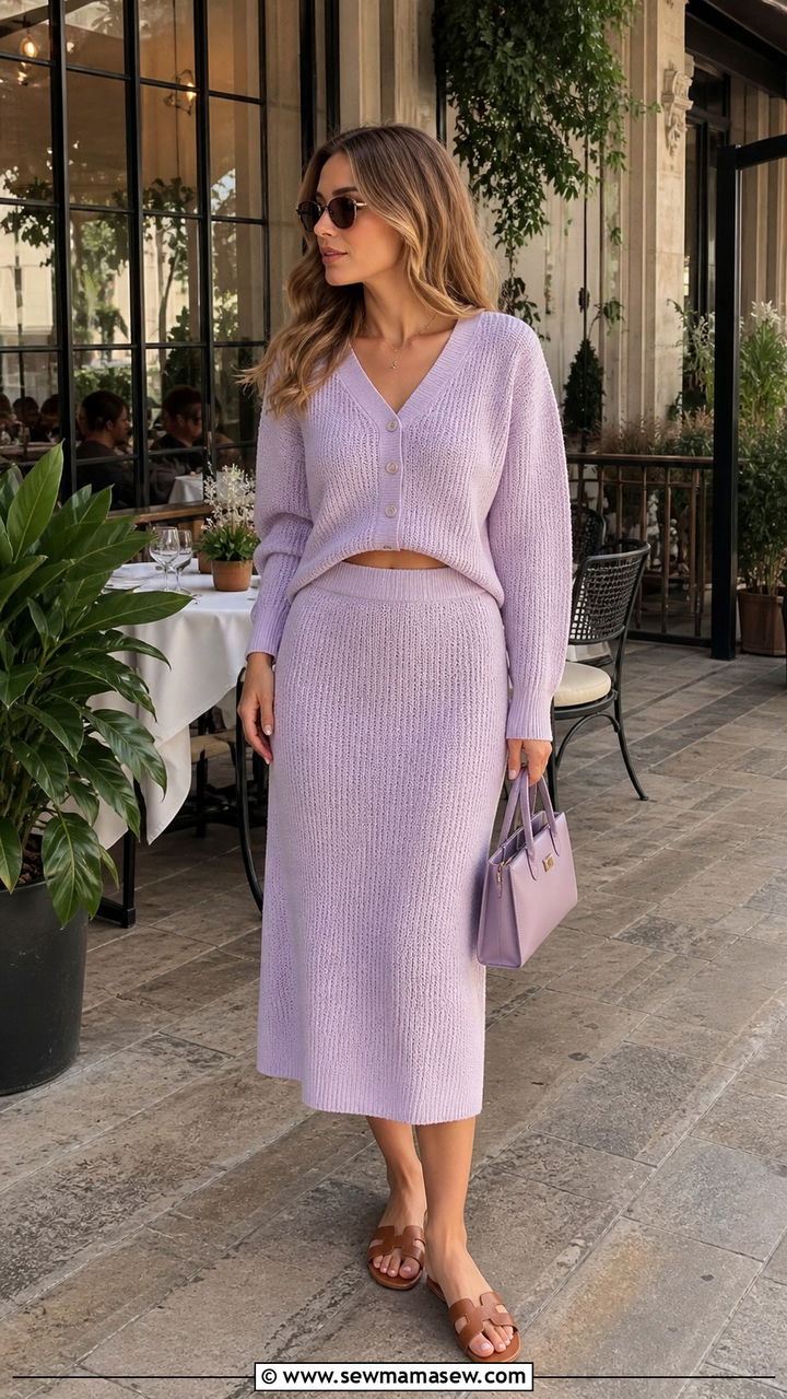 Knit Co Ord Set Milan Street Style - 40 What to wear in Milan