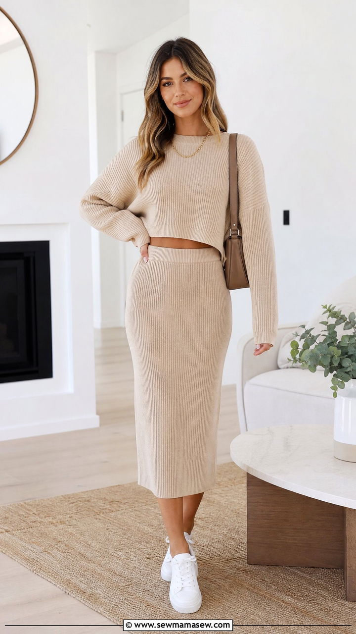 Knit Co Ord Set Outfit For Housewarming Party - 35 Housewarming party outfit ideas