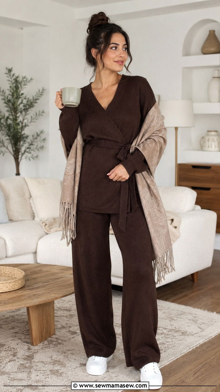 Knit Lounge CoOrd Set for Suhoor - 25 Ramadan matching set outfit ideas