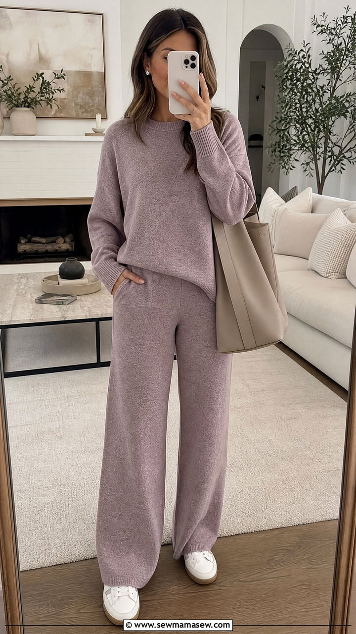 Knit Lounge Set Errands Outfit - 30 errands outfits ideas