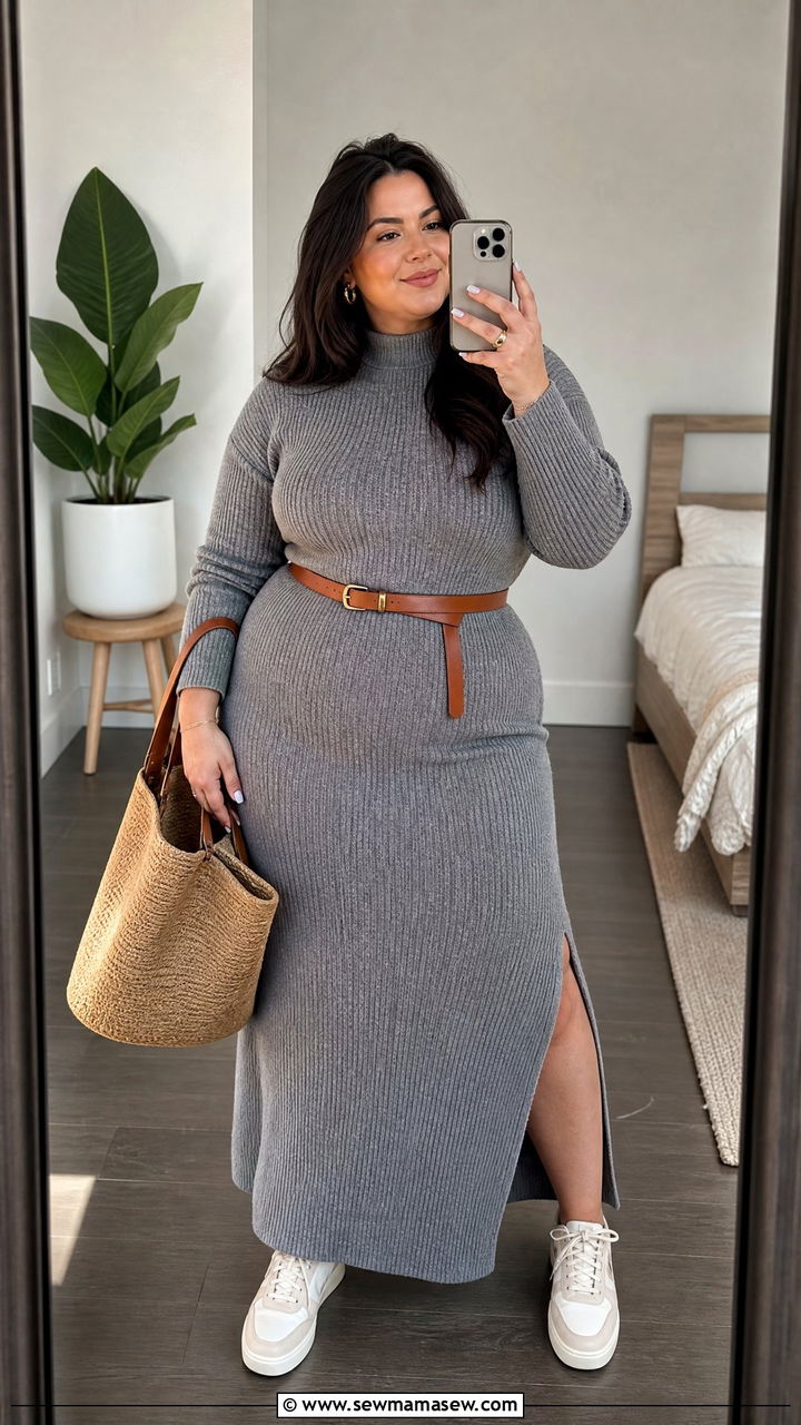 Knit Maxi Dress Plus Size Quiet Luxury Outfit - 25 Quiet luxury outfit ideas plus size