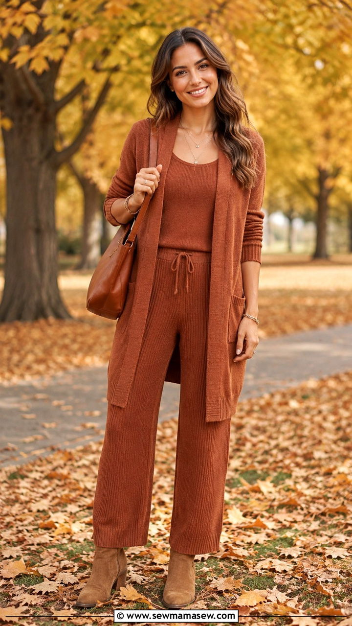 Knit Three Piece Sweater Set for Fall - 30 Three piece set outfit ideas