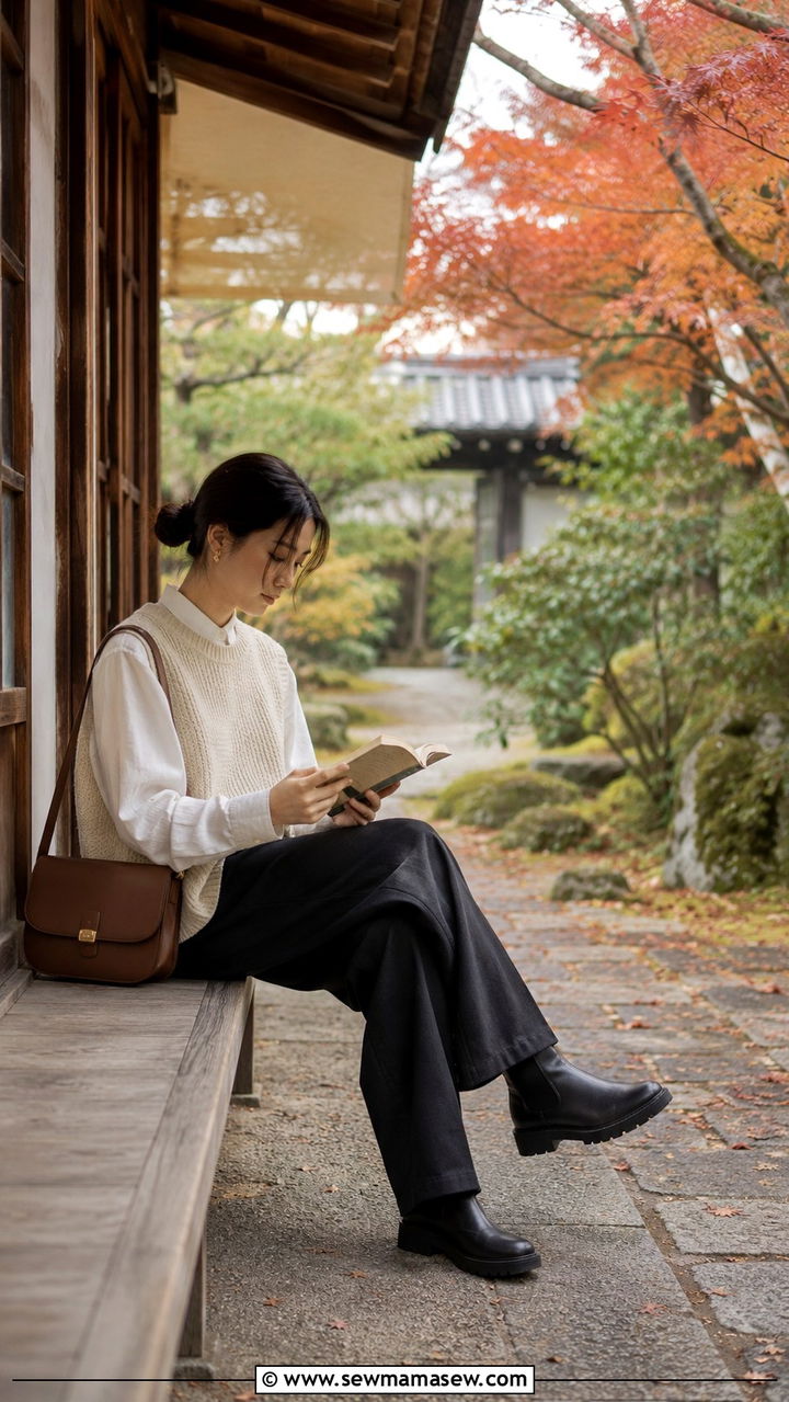 Knit Vest Layered Outfit Kyoto - 30 Kyoto outfit ideas