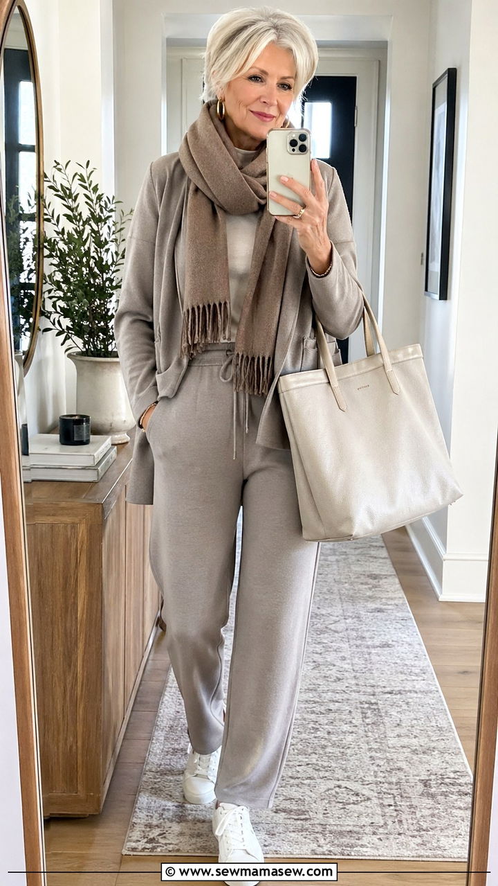 Knit blazer with relaxed trousers - 20 How to style a blazer over 60