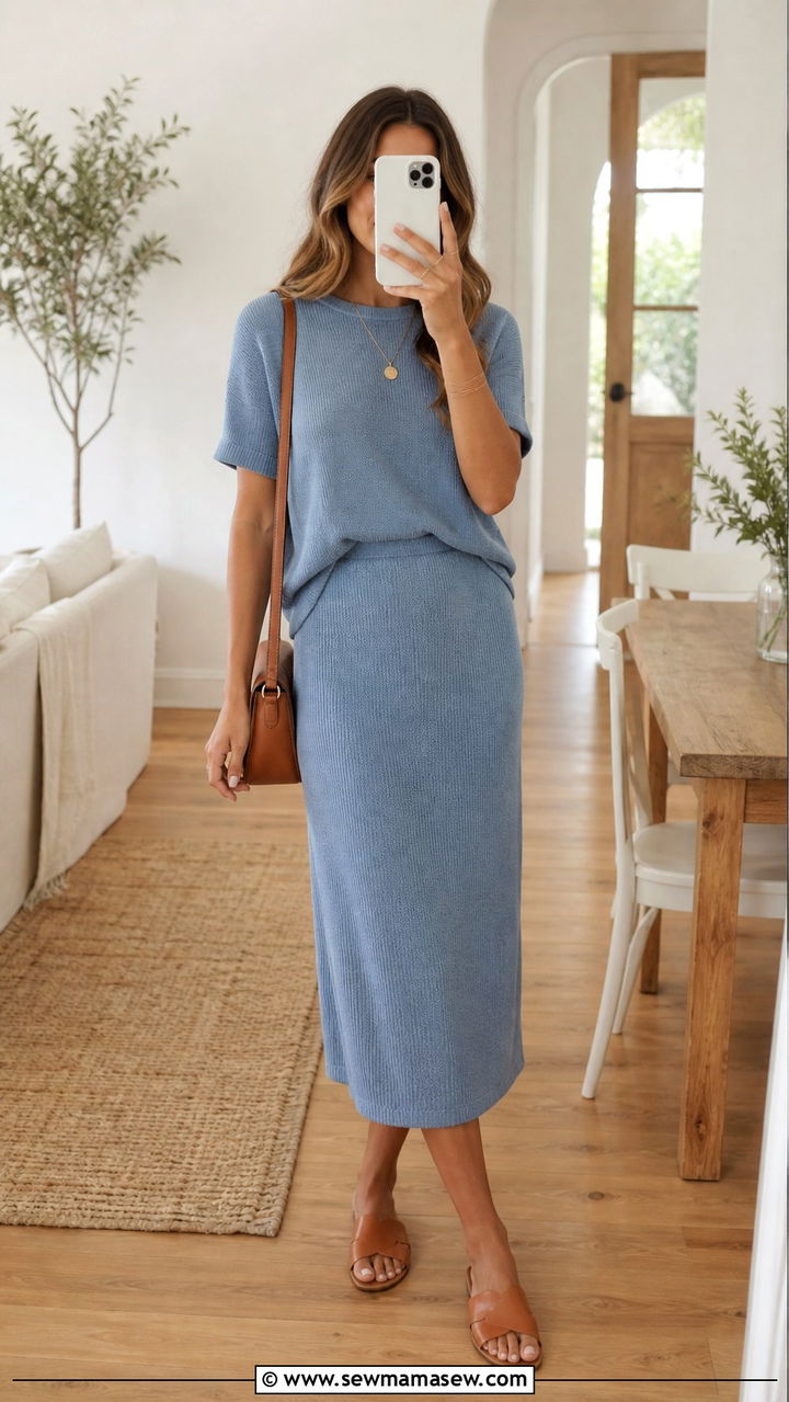 Knit co ord set outfit - 40 Spring style ideas