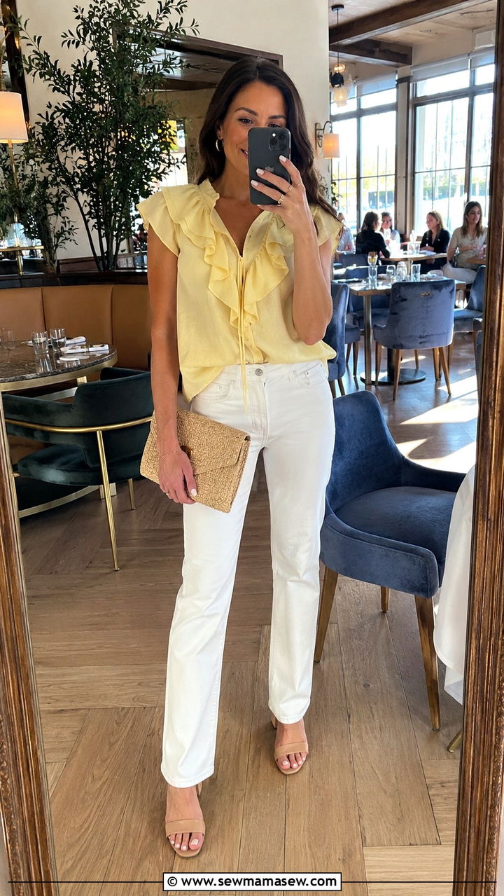 Knit lounge co ord with sneakers - 30 Spring outfits for family vacation