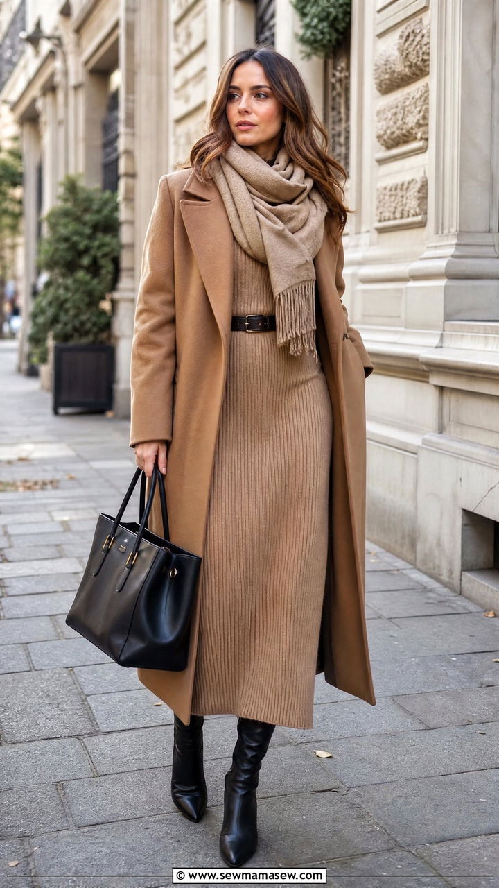 Knit maxi dress winter outfit - 35 maxi dress outfits aesthetic