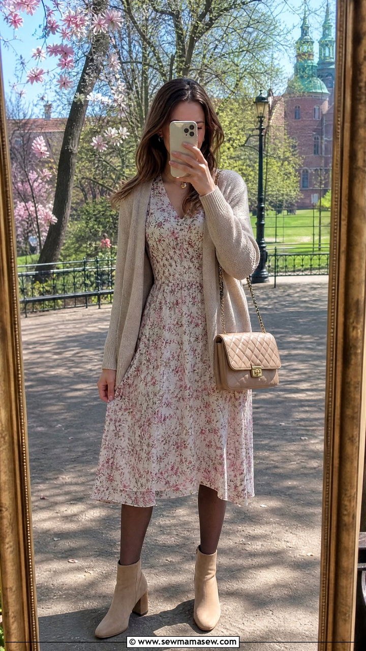 Krakow spring floral dress outfit - 25 Krakow outfit ideas