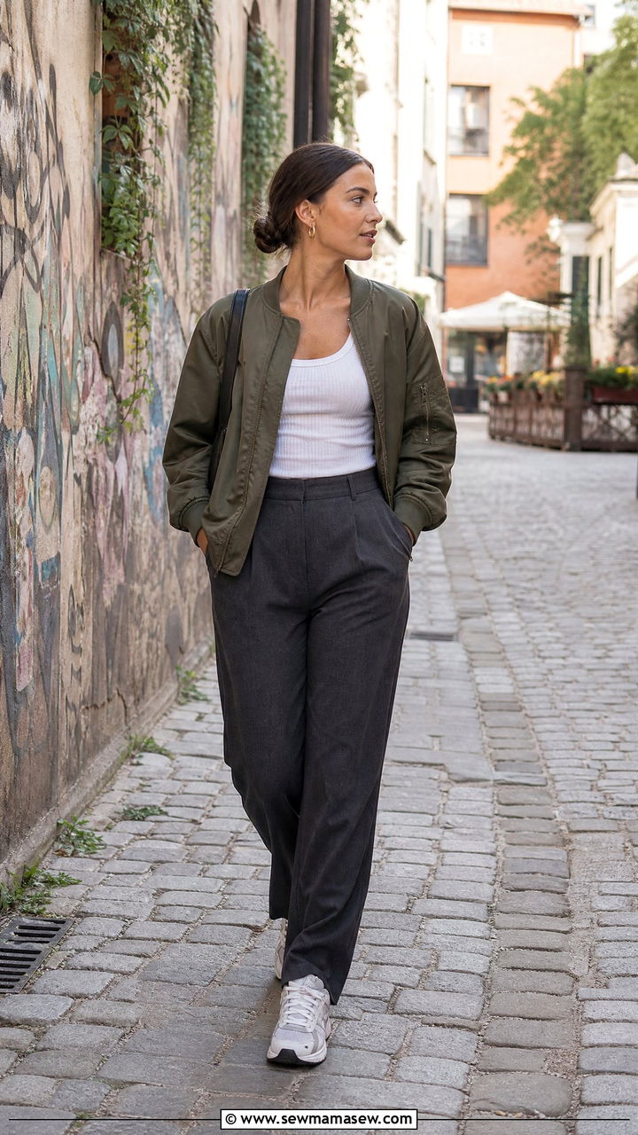 Krakow street style outfit with sneakers - 25 Krakow outfit ideas