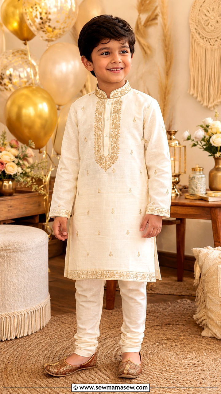 Kurta Pajama Kids Birthday Ethnic Outfit - 30 Kids birthday outfit ideas